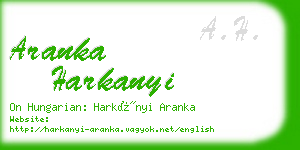 aranka harkanyi business card